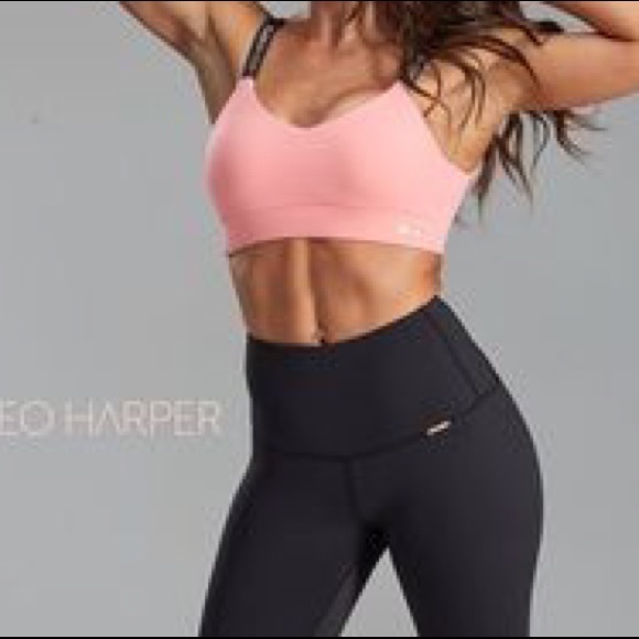 Cleo Harper Bliss Sports Bralet Coral Size XL